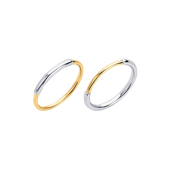 Серебряные кольца биколор Miestilo