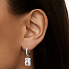 Серьги конго серебро 925 висячие серебряные Miestilo