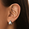 Серьги серебро 925 серебряные гвоздики женские сердечки Miestilo