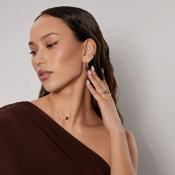 Серьги серебро 925 серебряные кольца биколор Miestilo