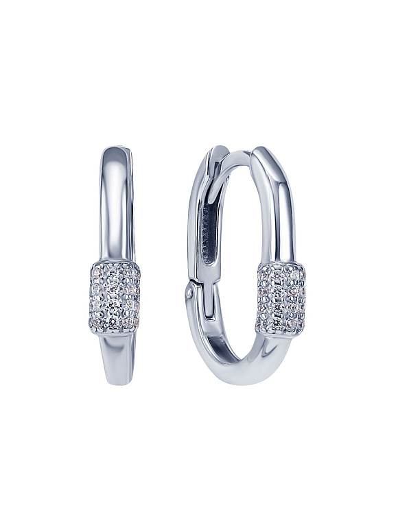 Серьги колечки серебро 925 серебряные круглые конго Miestilo  2