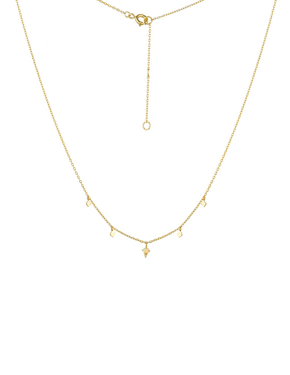 Колье на шею серебро 925 позолоченное Miestilo  2