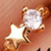 Серебряная моносерьга кольцо звезда с фианитами Miestilo