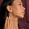 Серьги серебро 925 серебряные гвоздики с камнями квадратные Miestilo