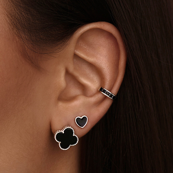 Серьги серебро 925 серебряные van cleef клевер Miestilo