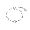 Серебряный браслет якорная цепь Miestilo