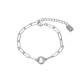 Серебряный браслет якорная цепь Miestilo
