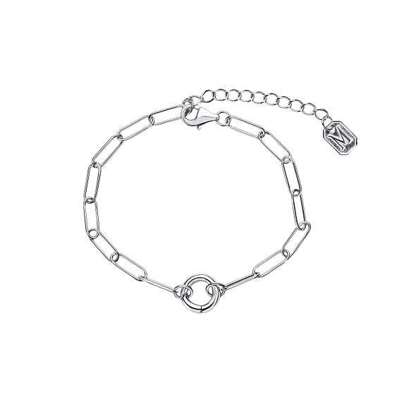 Серебряный браслет якорная цепь Miestilo