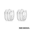 Серебряные серьги кольца с фианитами Miestilo