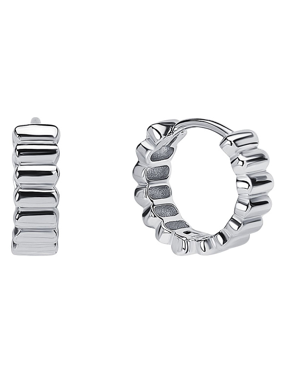 Рельефные серьги-конго из серебра MIESTILO Miestilo  2