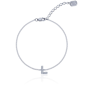 Серебряный браслет с буквой L MIESTILO Miestilo