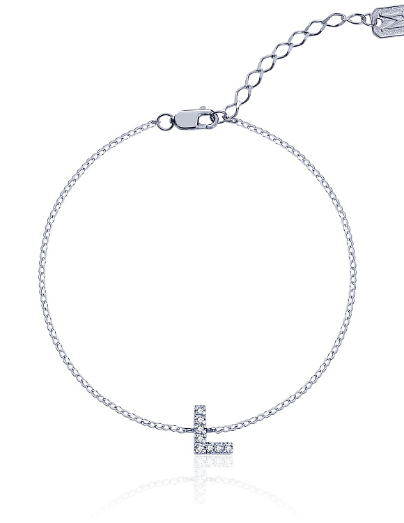 Серебряный браслет с буквой L MIESTILO Miestilo  2