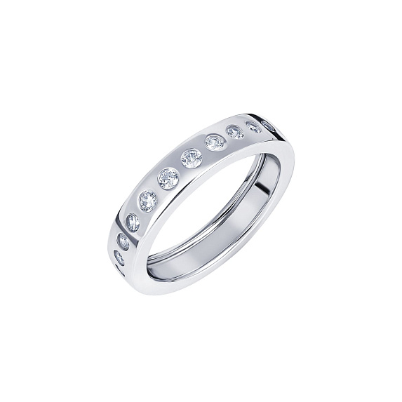Серебряное кольцо с фианитами Miestilo