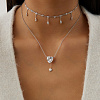Серебряное колье "Сердце" с фианитом Miestilo