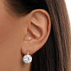 Серьги серебро 925 с камнями крупные серебряные Miestilo