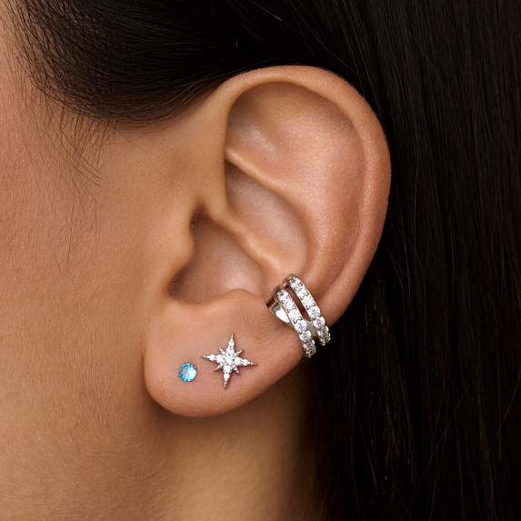 Серьги серебро 925 серебряные гвоздики женские маленькие Miestilo