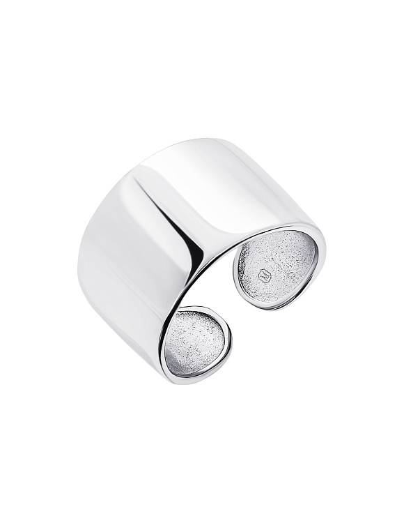 Серебряное кольцо глянец h 14мм Miestilo