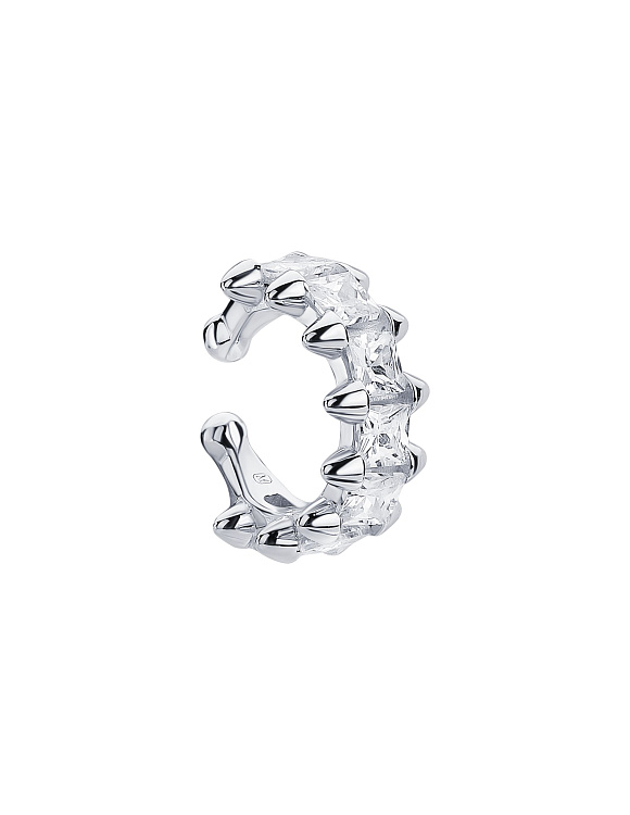 Серебряный кафф с фианитами Miestilo  2