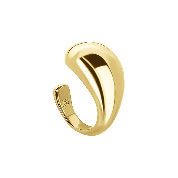 Серебряный кафф каплевидной формы в позолоте Miestilo