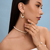 Серебряный браслет позолоченый с барочным жемчугом Miestilo