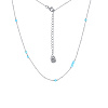 Серебряное колье с искуственной бирюзой Miestilo