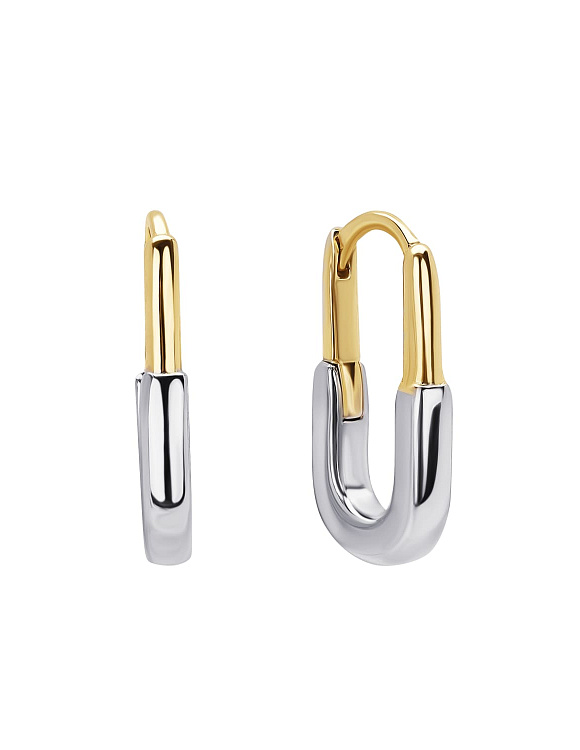 Серьги конго серебро 925 серебряные массивные колечки Miestilo  2