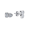 Серьги серебро 925 серебряные гвоздики женские сердце Miestilo
