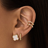 Серьги серебро 925 женские позолоченные конго без вставок Miestilo