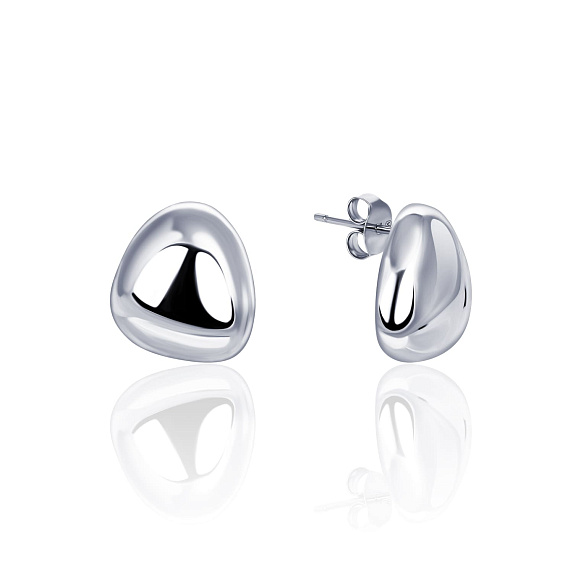 Каплевидные серьги-пусеты из серебра MIESTILO  Miestilo