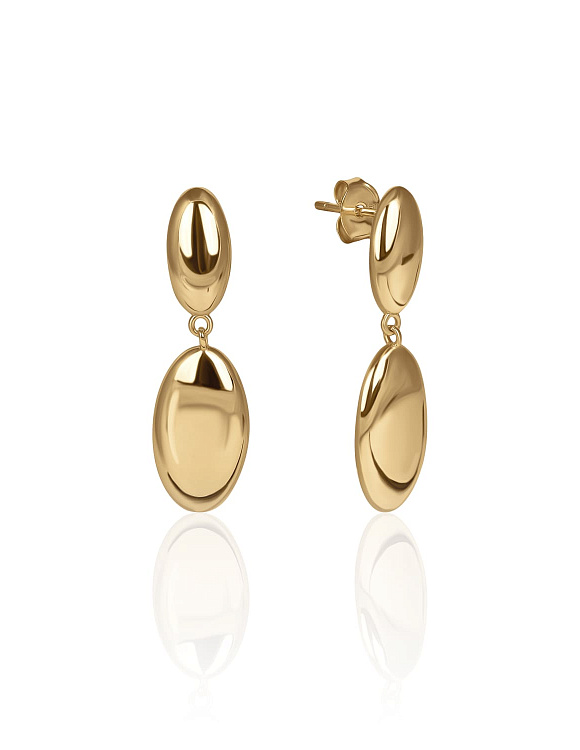 Позолоченные серьги-подвесы из серебра MIESTILO  Miestilo  2