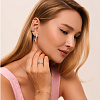 Серебярное кольцо двойное с фианитами в круглой огранке Miestilo