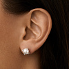 Серьги серебро 925 гвоздики серебряные жемчуг Miestilo