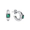 Серьги серебро 925 серебряные гвоздики женские полукольца Miestilo
