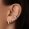 Серьги конго серебро 925 серебряные массивные кольца Miestilo