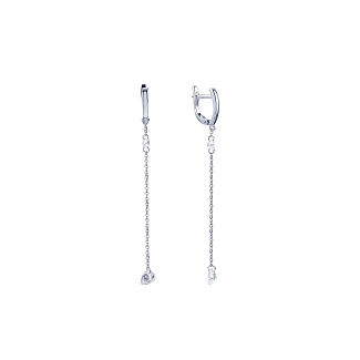 Серьги серебро 925 серебряные висюльки длинные Miestilo
