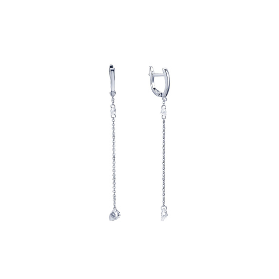 Серьги серебро 925 серебряные висюльки длинные Miestilo