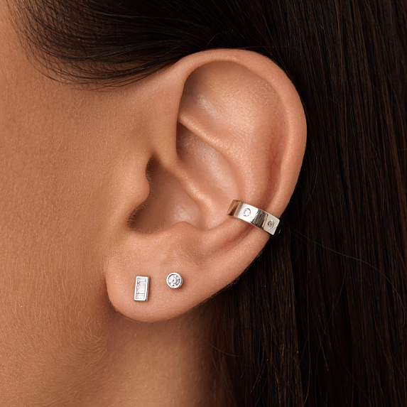 Серьги серебро 925 серебряные гвоздики с камнями квадратные Miestilo