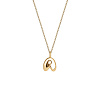 Серебряное колье позолоченое с буквой А bubble small Miestilo