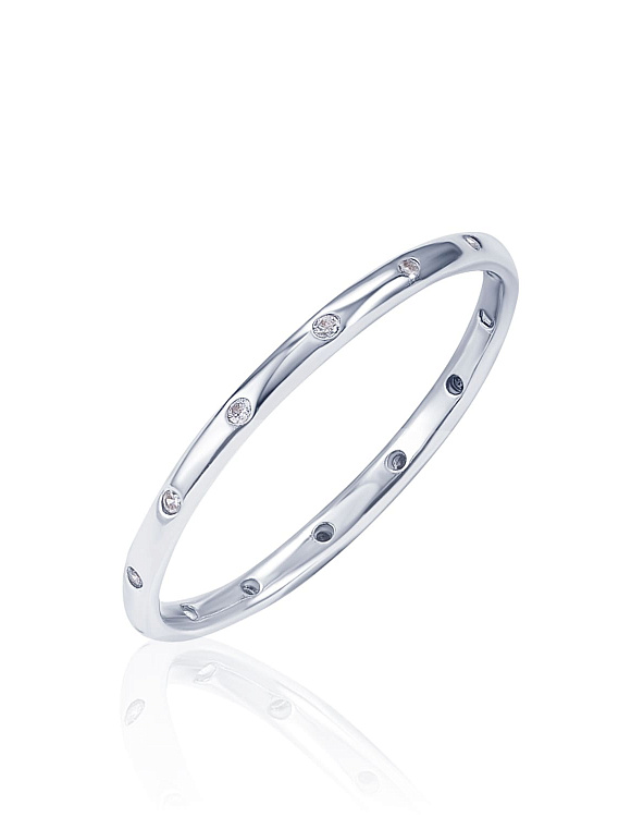 Тонкое серебряное кольцо с фианитами MIESTILO  Miestilo  2