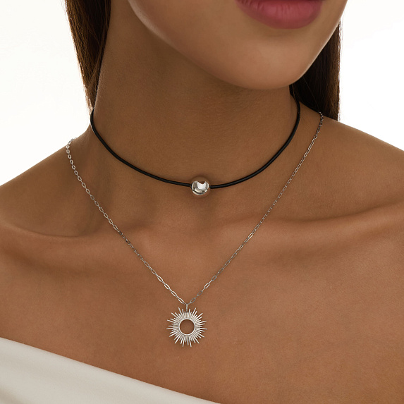 Подвеска на шею серебро 925 серебряная солнце Miestilo