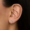 Серьги серебро 925 серебряные гвоздики женские змеи Miestilo