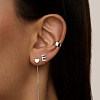 Моносерьга серебро 925 гвоздик c буквой Е Miestilo