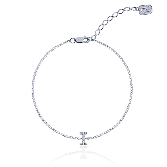 Серебряный браслет с буквой I MIESTILO Miestilo