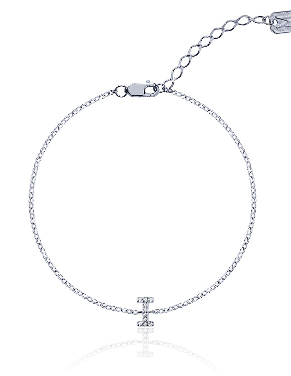 Серебряный браслет с буквой I MIESTILO Miestilo  2