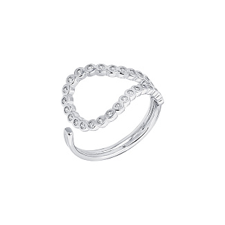 Серебряное кольцо с фианитами Miestilo