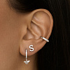 Серьги серебро 925 серебряные круглые бабочки Miestilo