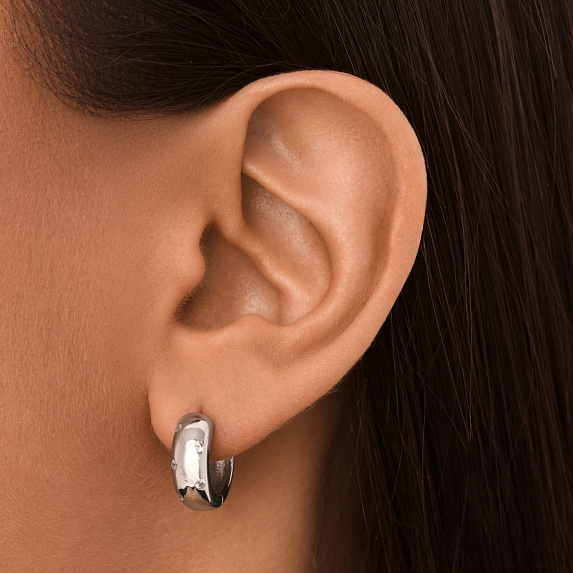Серьги кольца серебро 925 серебряные круглые конго Miestilo