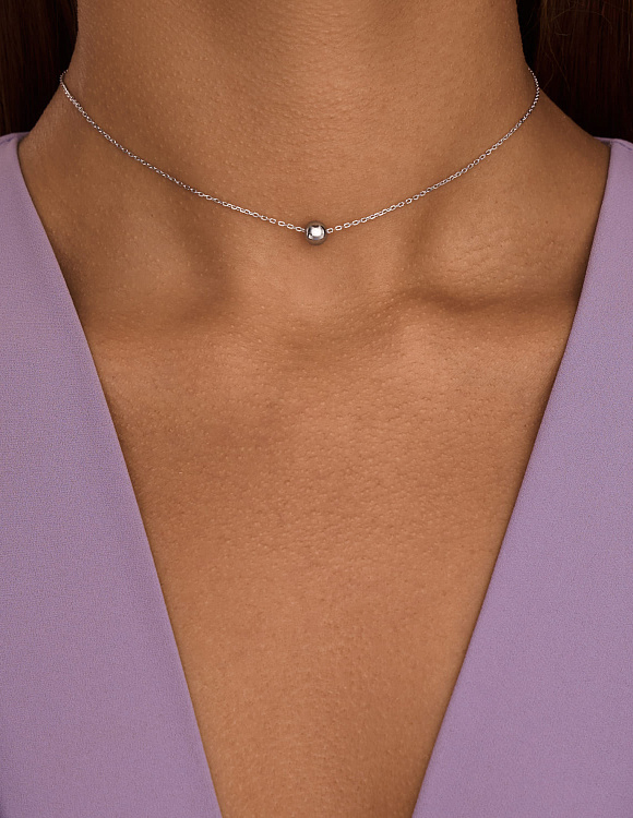 Подвеска серебро 925 на шею круг Miestilo