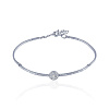 Серебряный жесткий браслет с дорожкой из фианитов MIESTILO Miestilo