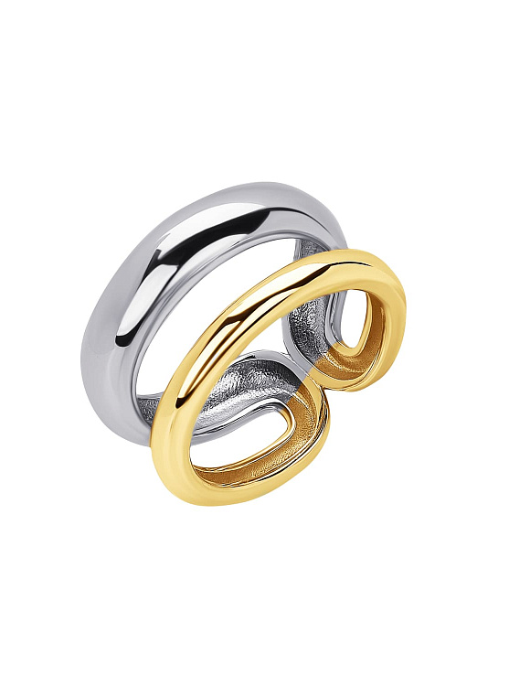 Кольцо серебро 925 ювелирное колечко дутое Miestilo  2